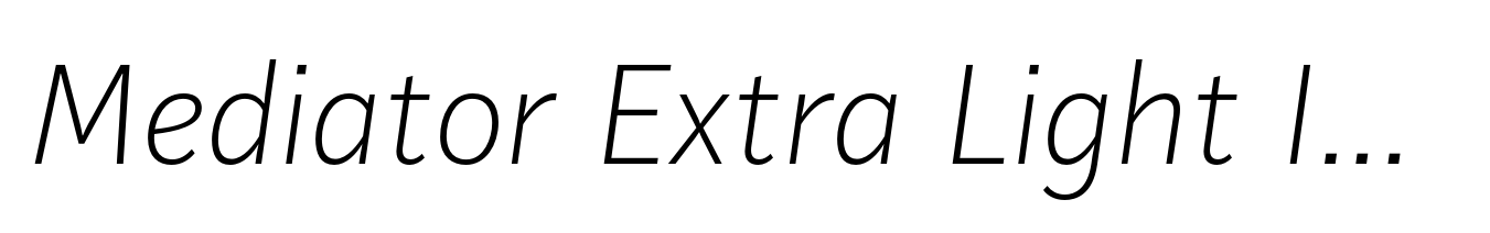 Mediator Extra Light Italic